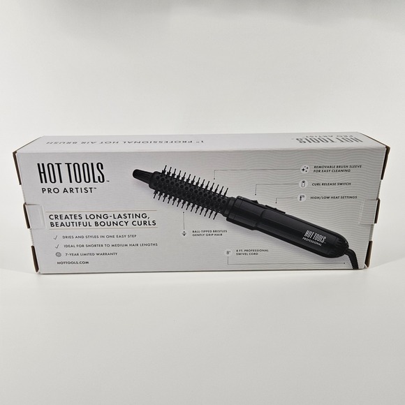 Hot Tools Pro Artist 1 Inch Professional Hot Air Brush Black HT1574 New - Picture 3 of 5